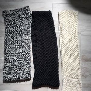Bundle of knitted scarfs